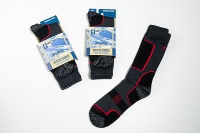 Calcetín frío extremo Zima mod nº4 color gris y negro/rojo (lote de 3 pares)