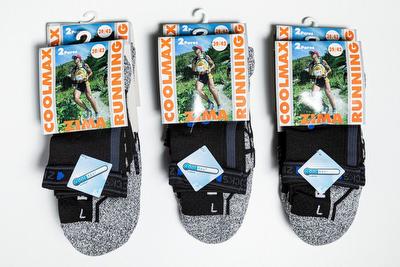 Calcetín deportivo técnico running negro (Lote de 12 pares)