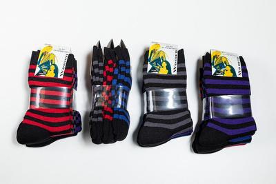 1M007. CALCETÍN RAYAS GRUESO (lote de 12 pares)